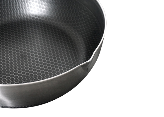圖片 diseno - 26cm蜂窩紋懸浮不鏽鋼炒鍋連蓋