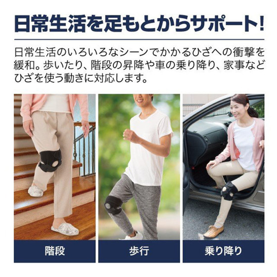 图片 日版Dr. Pro 防護帶 減壓護膝男女適用 左腳用 【市集世界 - 日本市集】