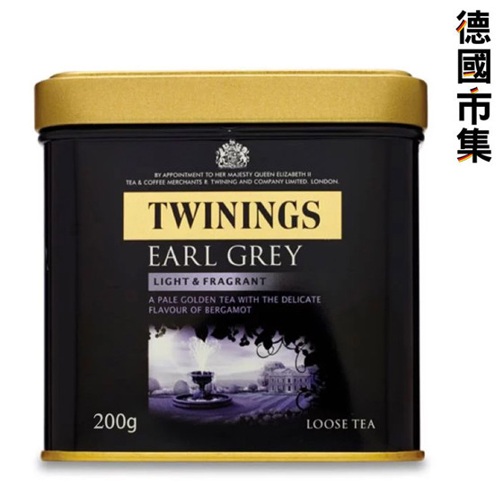 圖片 英國Twinings 川寧 2倍增量特別版 Earl Grey 格雷伯爵清香 高級鐵罐裝茶葉 200g【市集世界 - 英倫市集】