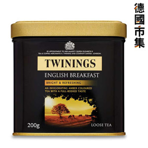 圖片 英國Twinings 川寧 2倍增量特別版 英式早餐紅茶 高級鐵罐裝茶葉 200g【市集世界 - 英倫市集】