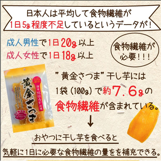 图片 日本 北海道 真空乾製無添加 黃金番薯乾 100g【市集世界 - 日本市集】