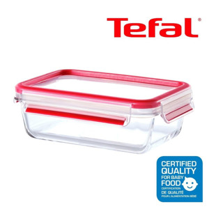 [法國製造] 特福Tefal [專利免拆洗無縫膠圈] 1.3升玻璃食物保鮮盒 K30104