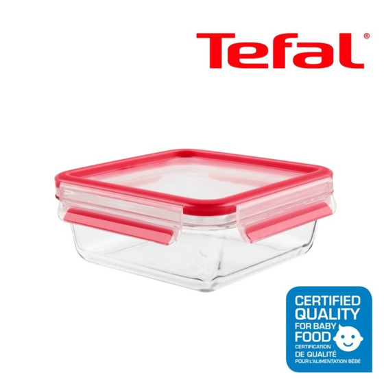 [法國製造] 特福Tefal [專利免拆洗無縫膠圈] 0.9升玻璃食物保鮮盒 K30103