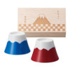 圖片 日本 富士山の歡呼 紅藍一對 富士山清酒瓷杯 連木禮盒【市集世界 - 日本市集】