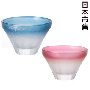 圖片 日本Aderia 日の象徴  富士山清酒玻璃杯 紅藍一對禮盒【市集世界 - 日本 市集】