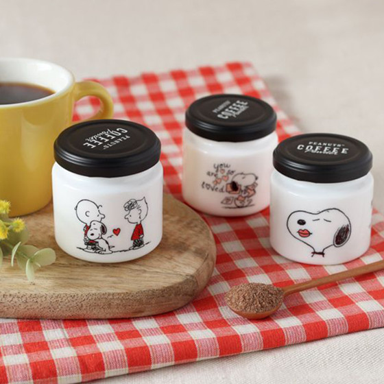 圖片 日本Inic Coffee Snoopy 史努比密封瓷樽 朱古力橙甜點咖啡粉 20g【市集世界 - 日本市集】