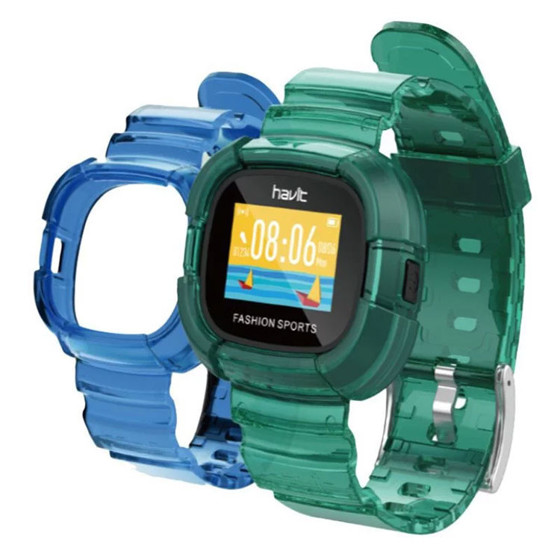 Havit M90 防跌防水 色彩智能手錶 (綠色配藍色)1