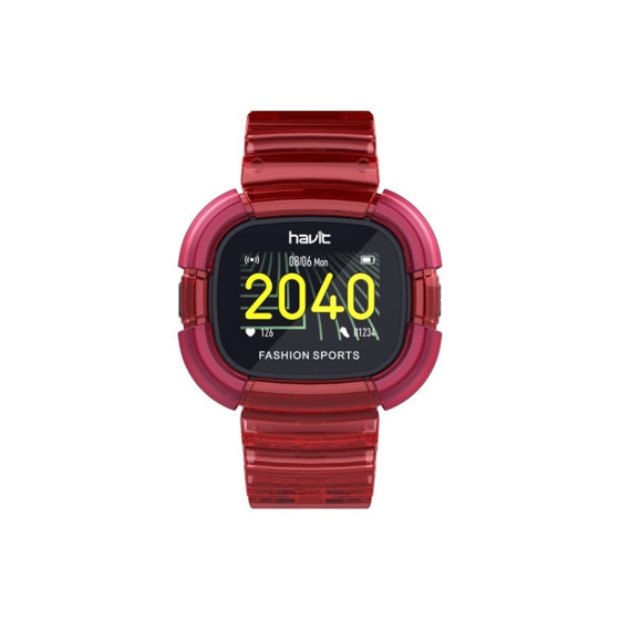 Havit M90 防跌防水 色彩智能手錶 (紅色配橙色)2