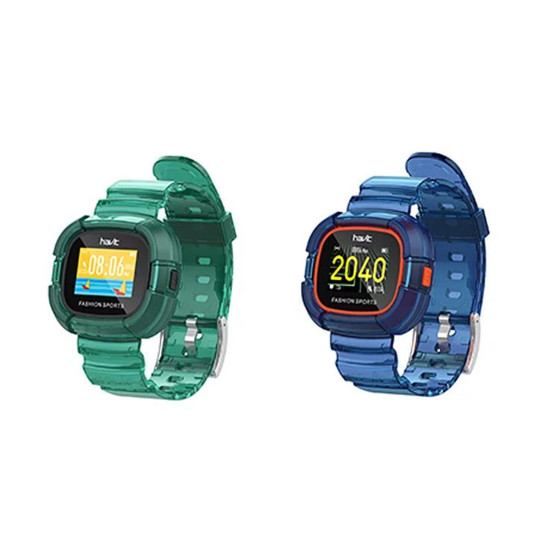 Havit M90 防跌防水 色彩智能手錶 (綠色配藍色)3