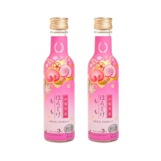 日本月桂冠 - 山梨縣桃子酒200ml x2 日本果酒